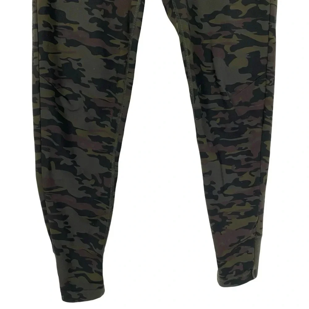 Alphalete Camo Jogger Pants Womens XS Small High Rise Green Camouflage Athletic
